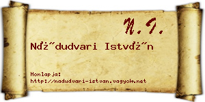 Nádudvari István névjegykártya
